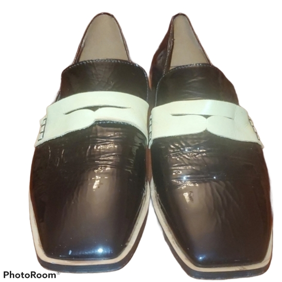 Angel Alarcon Black and Yellow Leather Loafers - Picture 3 of 9